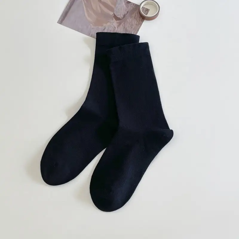AMUSIVE Anti-Pilling Boneless Moon Socks White Socks Women's Stacked Socks Mid-Tube Cotton Fashionable Socks Loosen Socks Sweat Absorbing