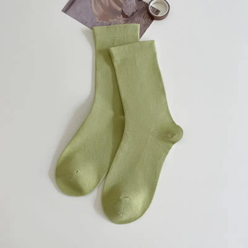 AMUSIVE Anti-Pilling Boneless Moon Socks White Socks Women's Stacked Socks Mid-Tube Cotton Fashionable Socks Loosen Socks Sweat Absorbing