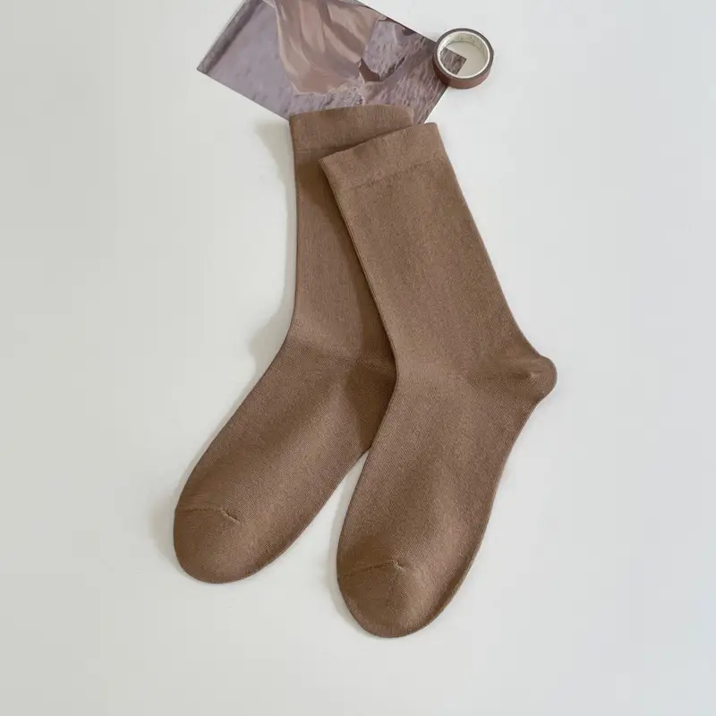 AMUSIVE Anti-Pilling Boneless Moon Socks White Socks Women's Stacked Socks Mid-Tube Cotton Fashionable Socks Loosen Socks Sweat Absorbing