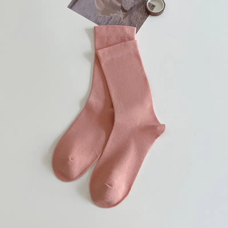 AMUSIVE Anti-Pilling Boneless Moon Socks White Socks Women's Stacked Socks Mid-Tube Cotton Fashionable Socks Loosen Socks Sweat Absorbing