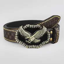 Western Denim Belt Niuron Big Slab Retro Men's Punk PU Belt โ feature 12