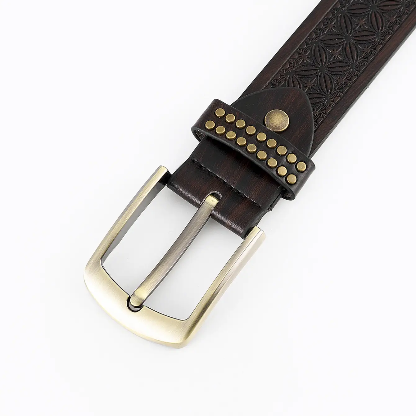 Western Denim Belt Niuron Big Slab Retro Men's Punk PU Belt โ feature 19