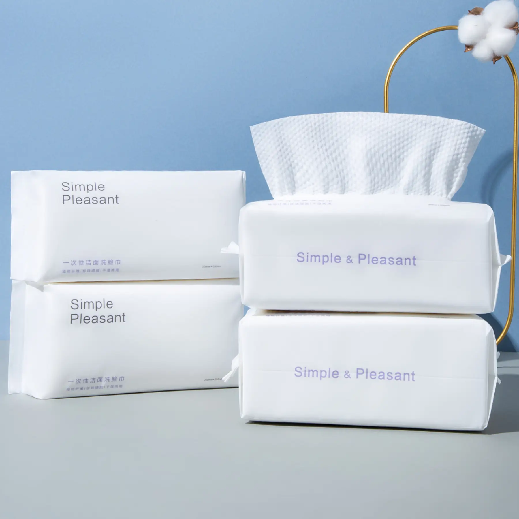 Disposable Cotton Face Towel Green Gift Pack - Image 11