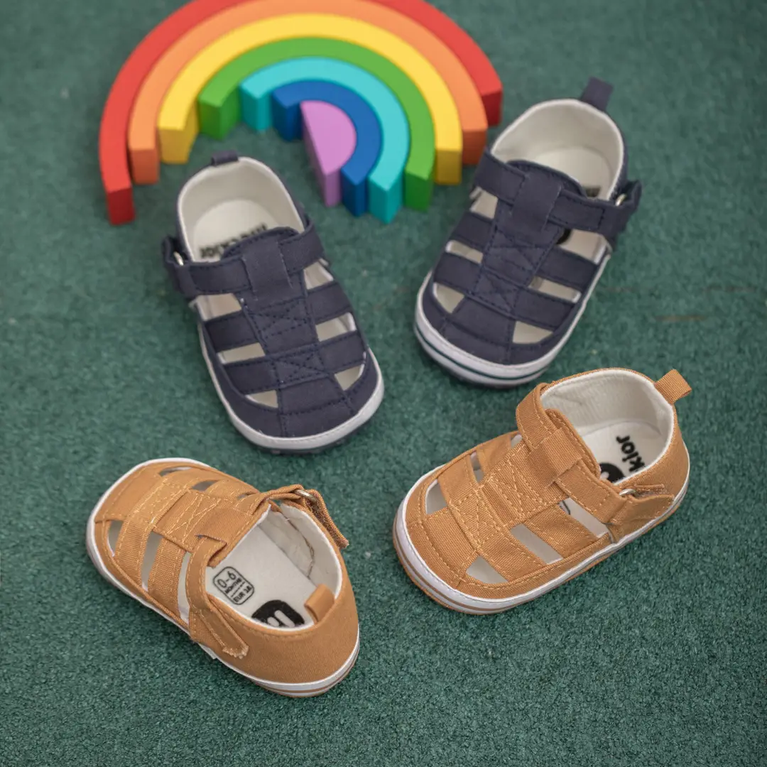 2023 new baby sandals summer closed toe soft bottom non-slip toddler shoes hollow breathable baby shoes children's shoes - Image 4