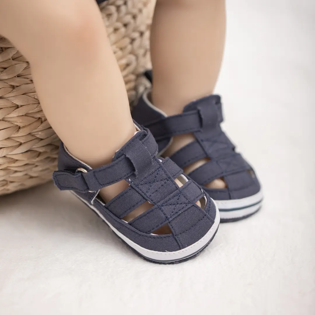 2023 new baby sandals summer closed toe soft bottom non-slip toddler shoes hollow breathable baby shoes children's shoes - Image 5