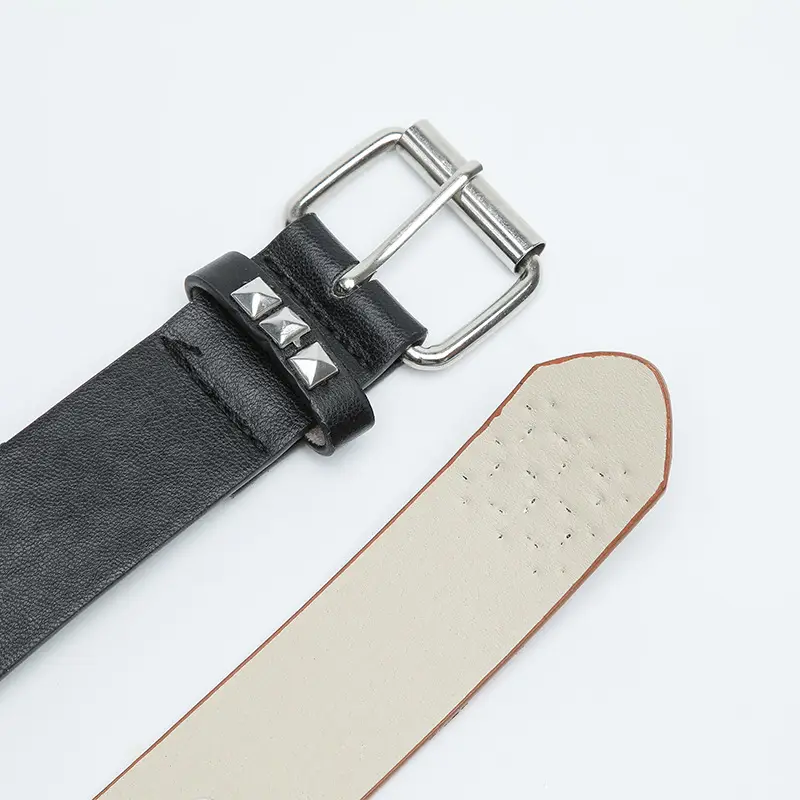 Punk Men Belt with Diamond Stickers & Metal Buckles - Image 8