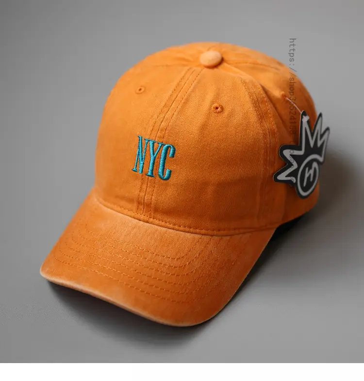 Orange Korean Style Women's Letter Coated Hat - Image 4
