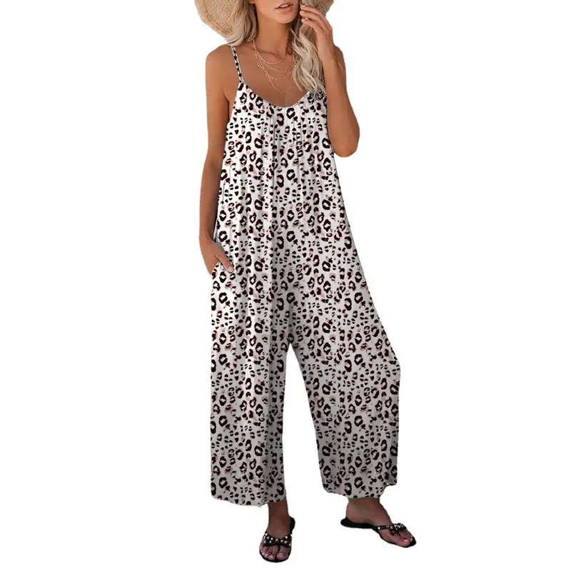 2023 Summer Leopard Print Sleeveless Trousers for Women - Image 5