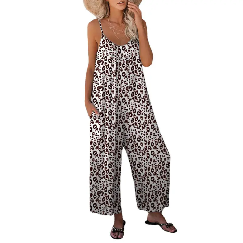 2023 Summer Leopard Print Sleeveless Trousers for Women - Image 6