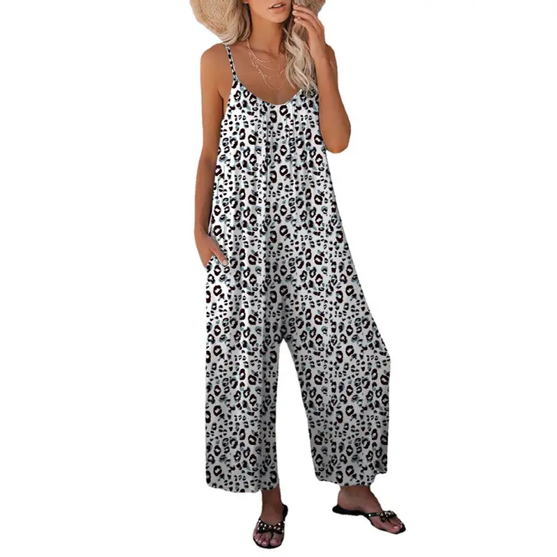 2023 Summer Leopard Print Sleeveless Trousers for Women - Image 7