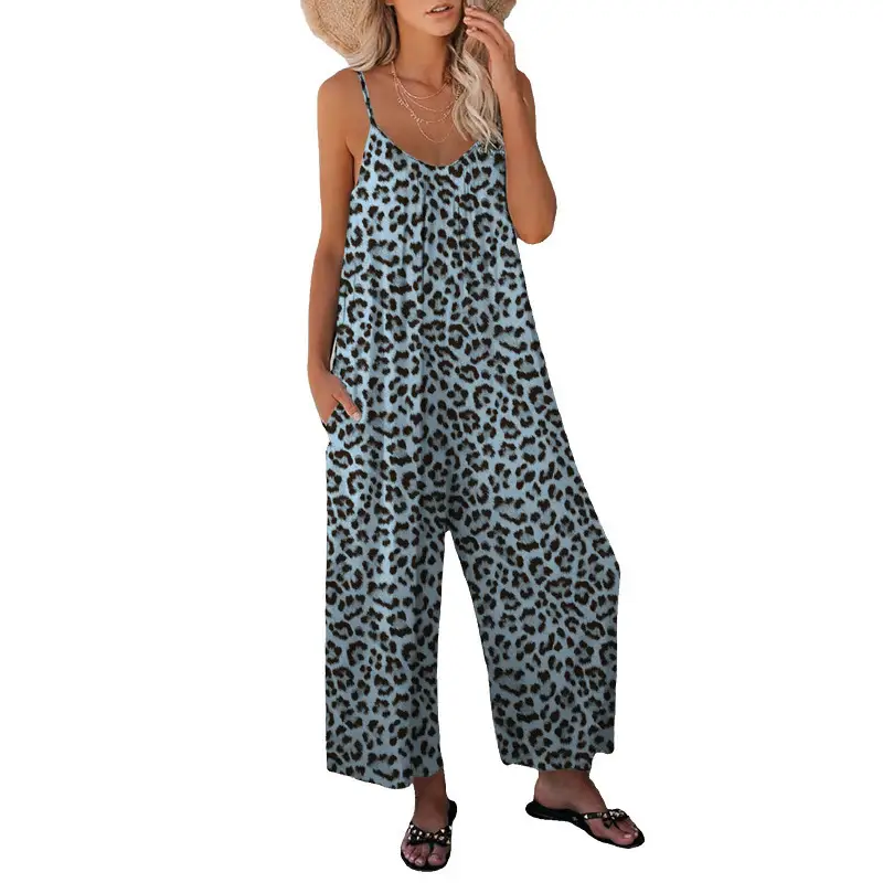 2023 Summer Leopard Print Sleeveless Trousers for Women - Image 2