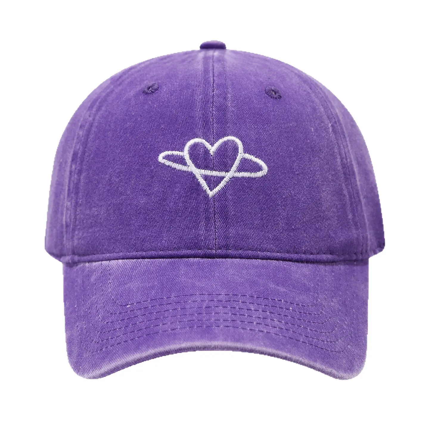 Black Heart Embroidered Baseball Cap for Women Men - Image 10