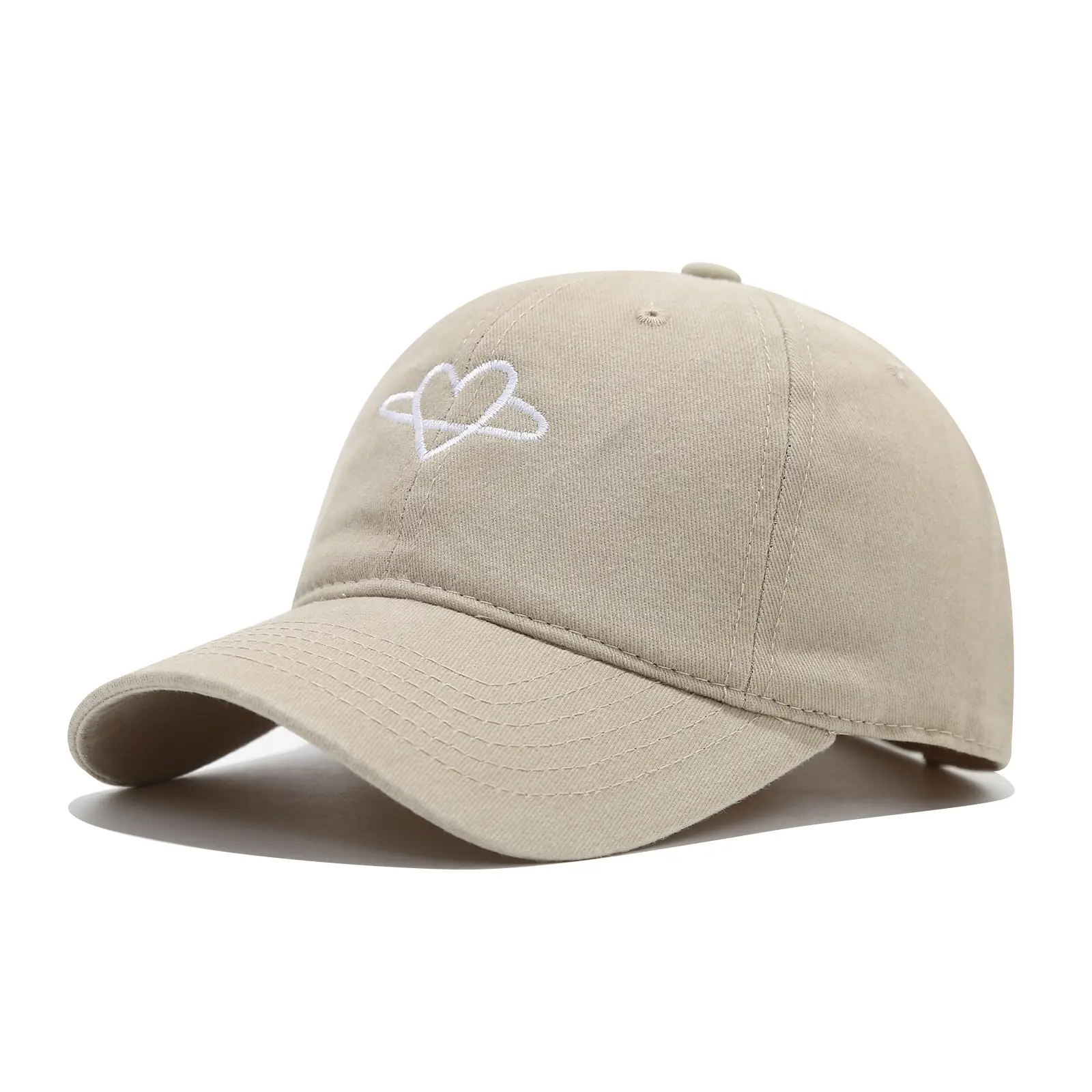 Black Heart Embroidered Baseball Cap for Women Men — feature 12