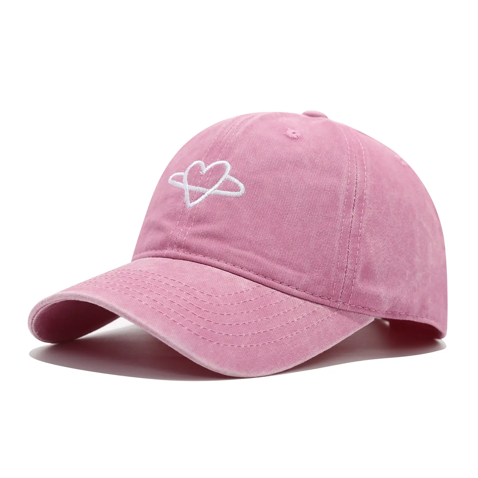 Black Heart Embroidered Baseball Cap for Women Men — feature 8