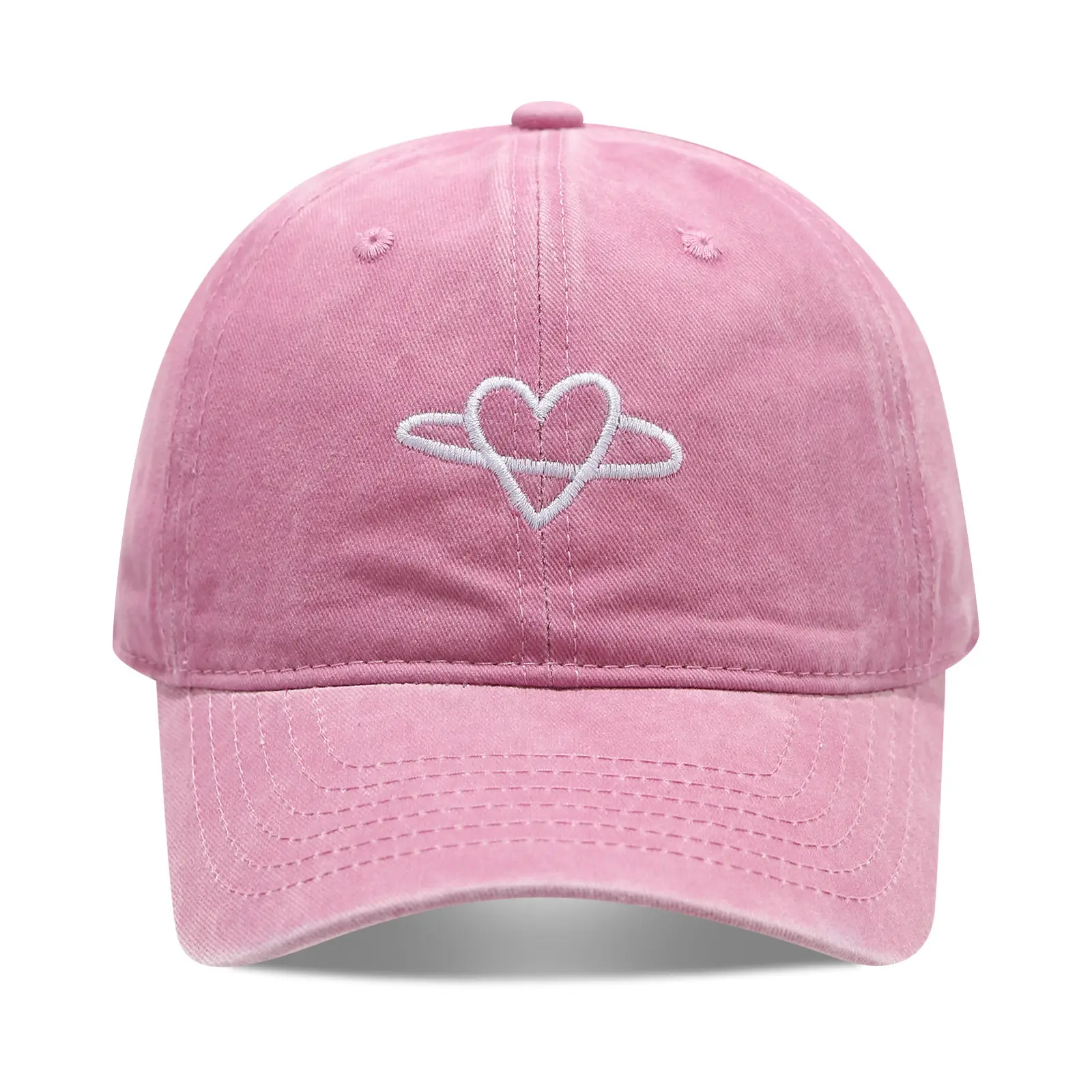 Black Heart Embroidered Baseball Cap for Women Men - Image 5
