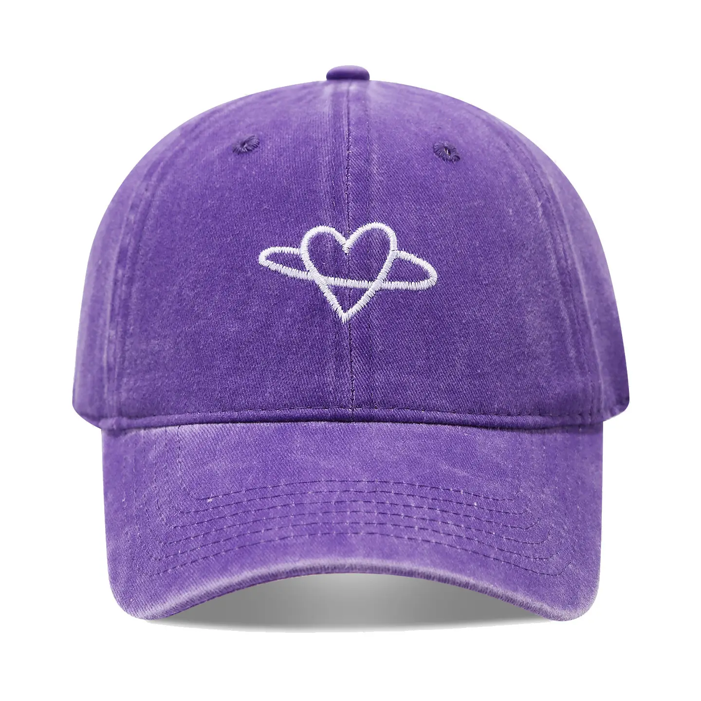 Black Heart Embroidered Baseball Cap for Women Men - Image 6