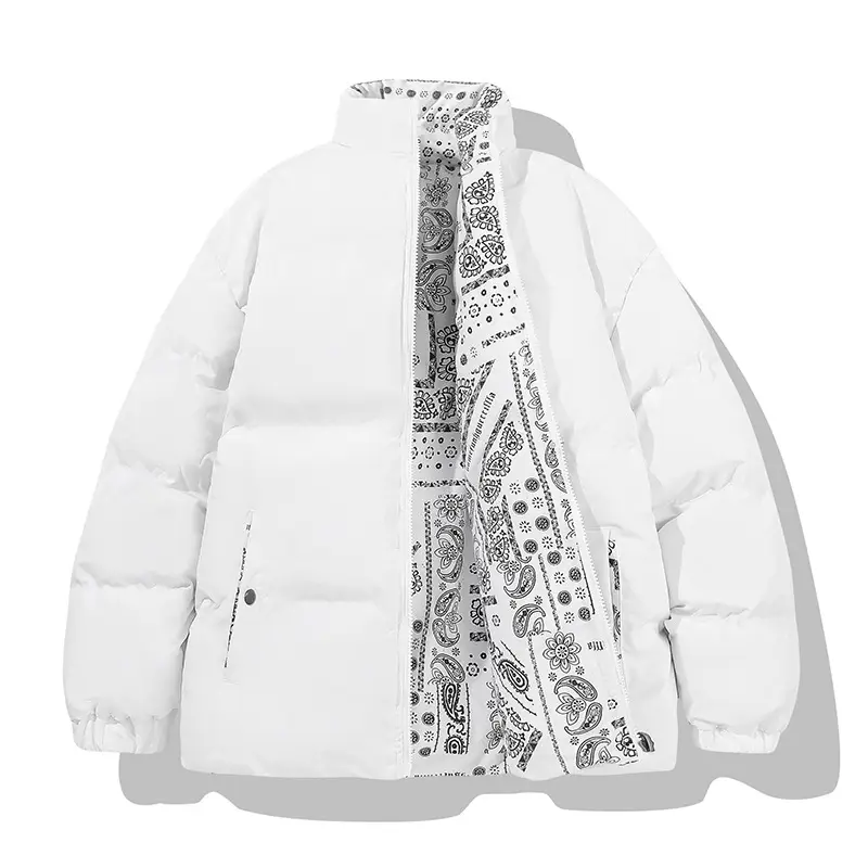 Winter Cashew Flower Padded Coat for Men Women