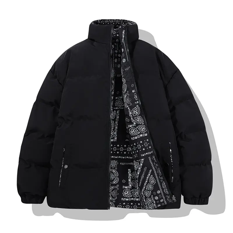 Winter Cashew Flower Padded Coat for Men Women
