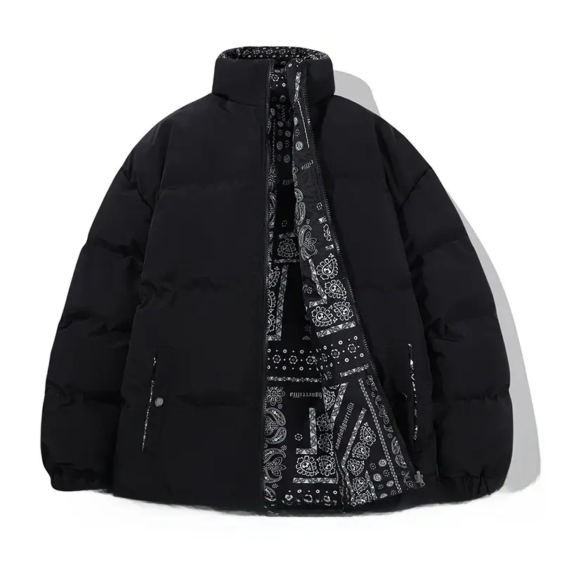 Winter Cashew Flower Padded Coat for Men Women