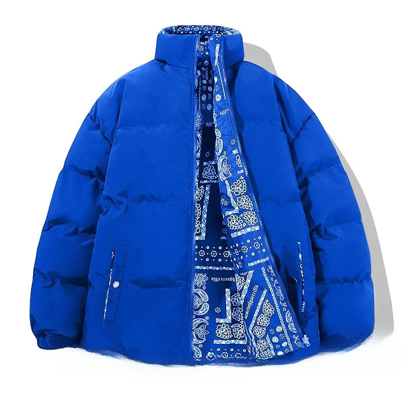 Winter Cashew Flower Padded Coat for Men Women