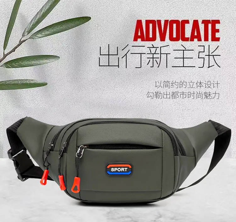Men's Waterproof Crossbody Sports Bag Black — feature 1