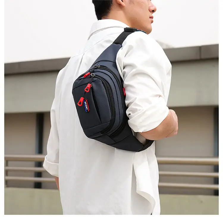 Men's Waterproof Crossbody Sports Bag Black — feature 13