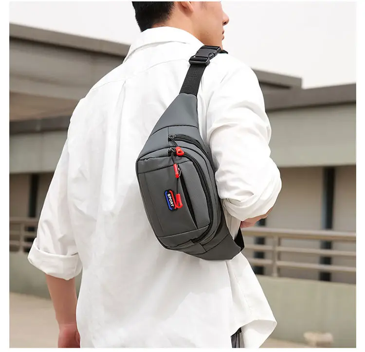 Men's Waterproof Crossbody Sports Bag Black — feature 17