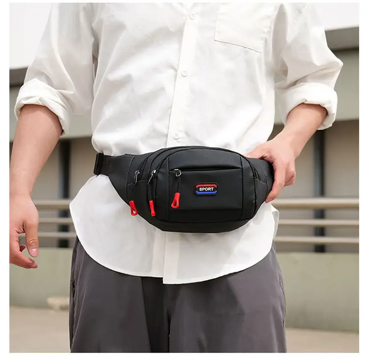 Men's Waterproof Crossbody Sports Bag Black — feature 19