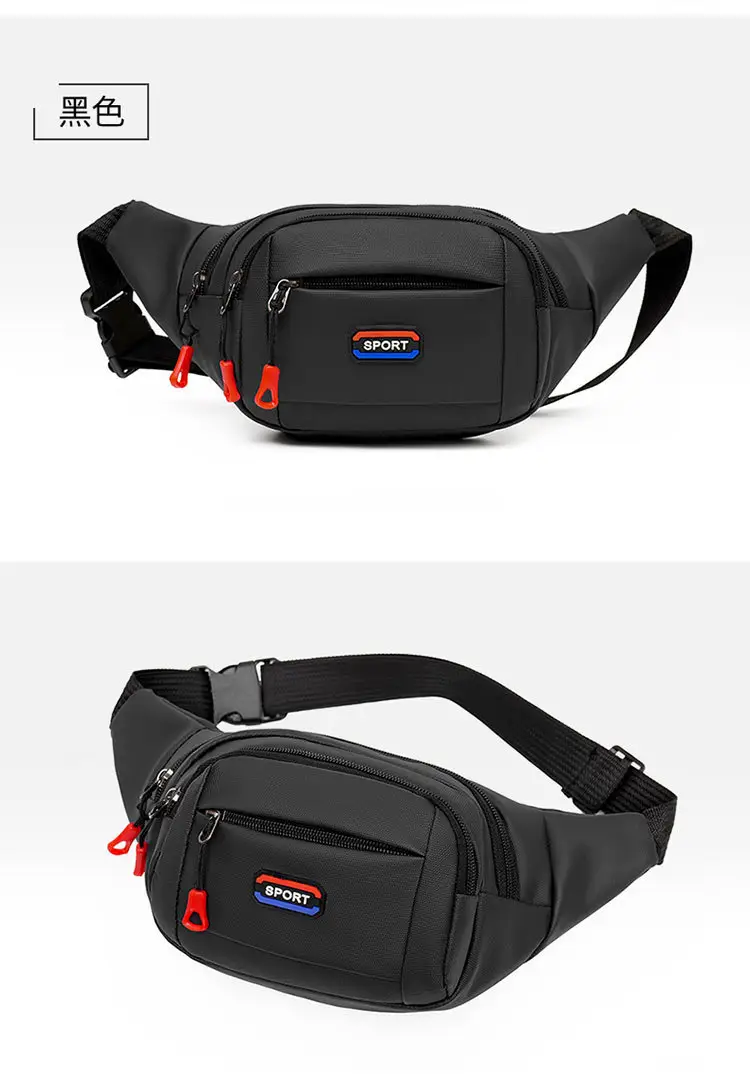 Men's Waterproof Crossbody Sports Bag Black — feature 22