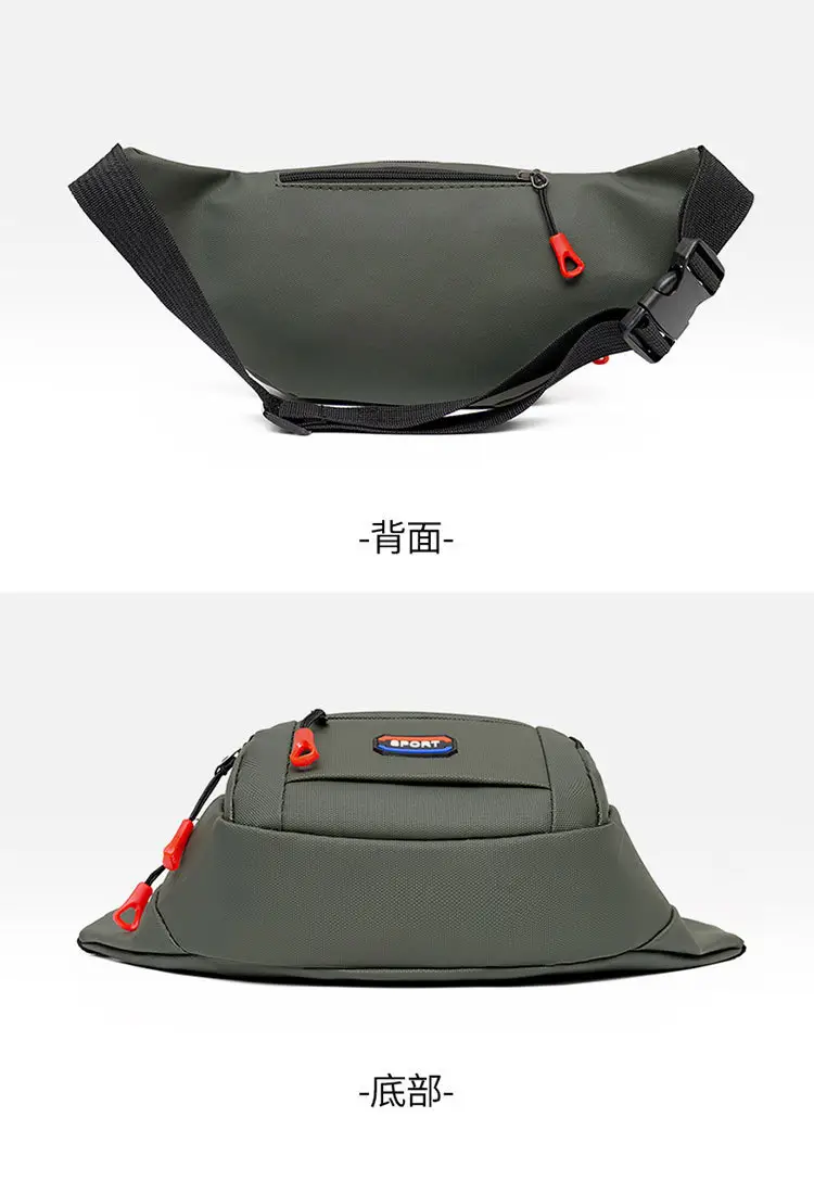 Men's Waterproof Crossbody Sports Bag Black — feature 25