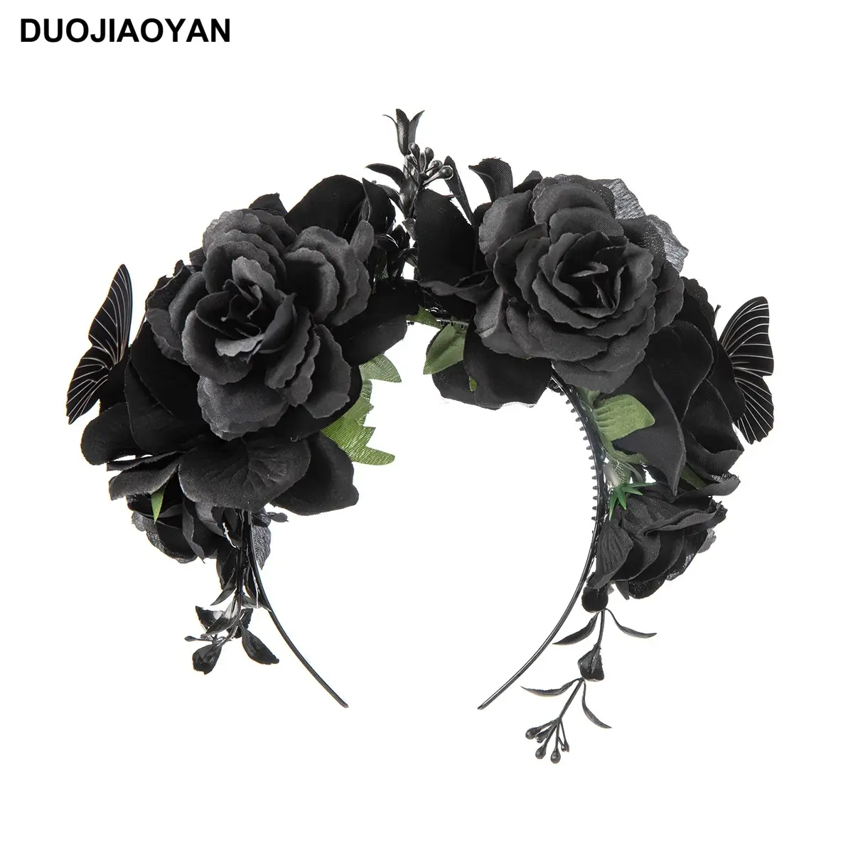 Blue White Rose Headband for Cosplay Party & Halloween - Image 15