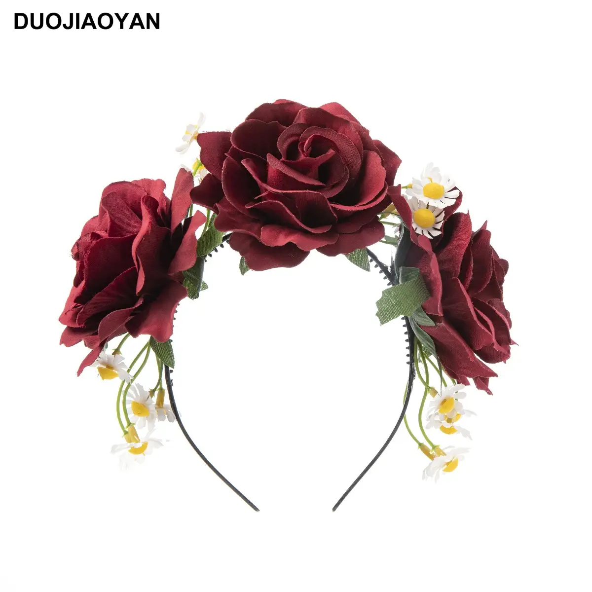 Blue White Rose Headband for Cosplay Party & Halloween - Image 19