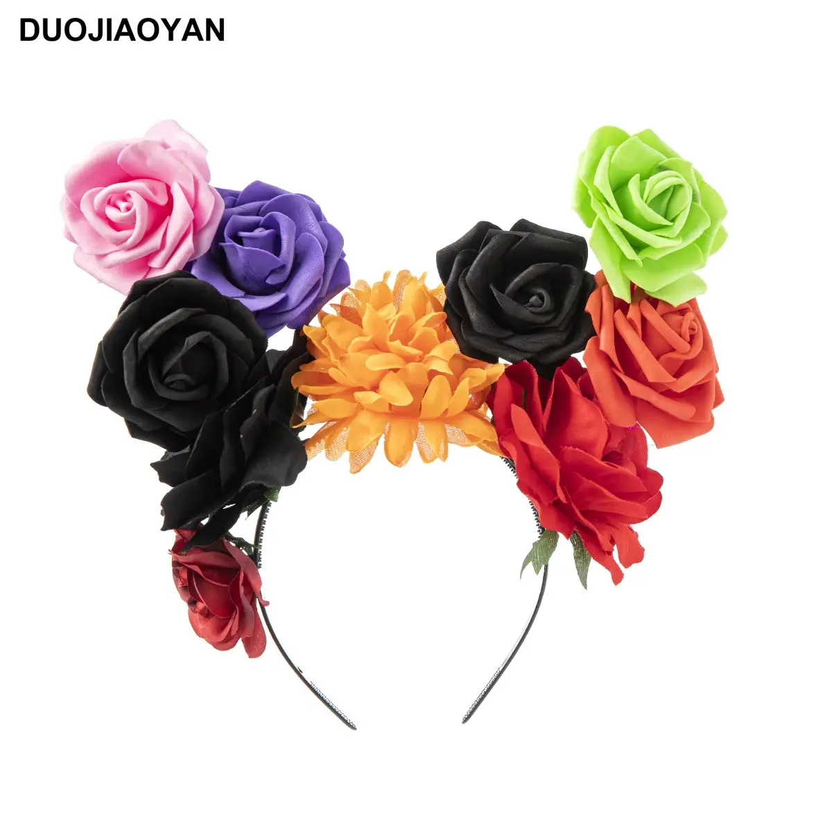 Blue White Rose Headband for Cosplay Party & Halloween - Image 20