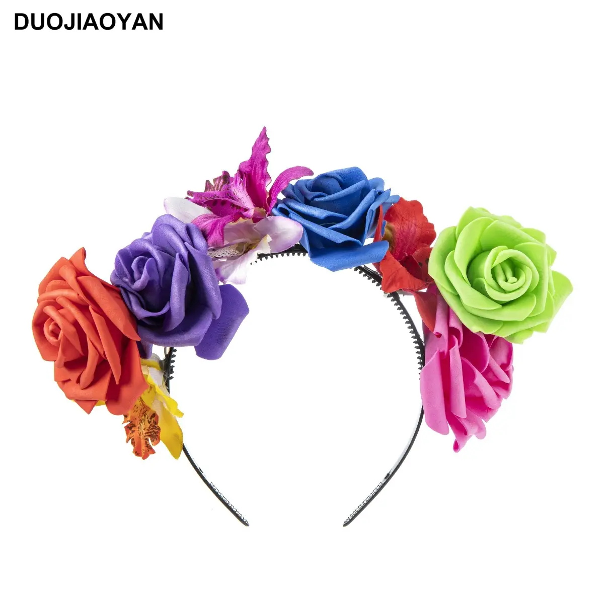 Blue White Rose Headband for Cosplay Party & Halloween - Image 21