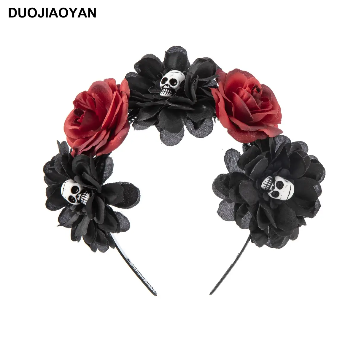 Blue White Rose Headband for Cosplay Party & Halloween - Image 22