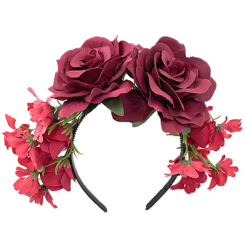 Blue White Rose Headband for Cosplay Party & Halloween - Image 31