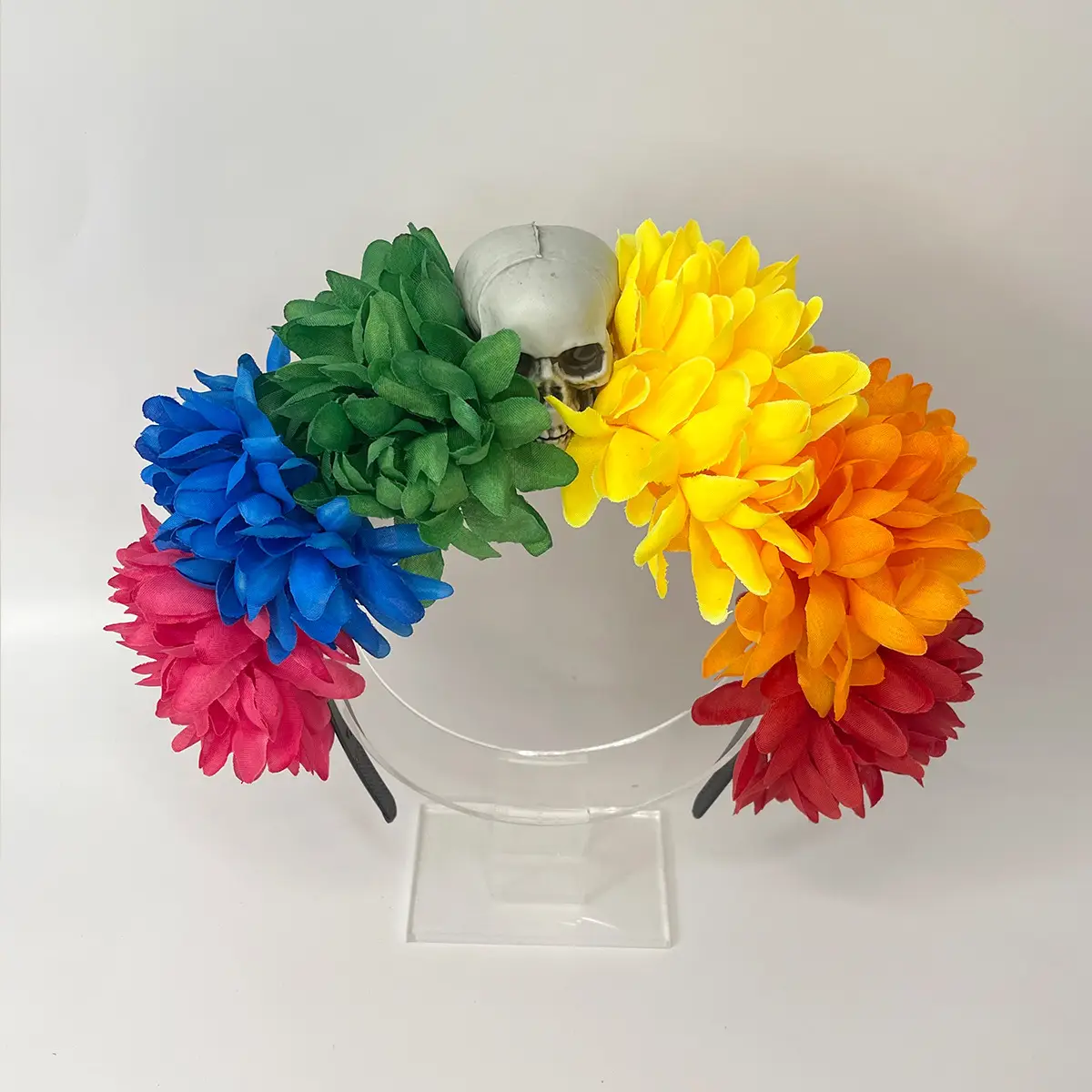 Blue White Rose Headband for Cosplay Party & Halloween - Image 39