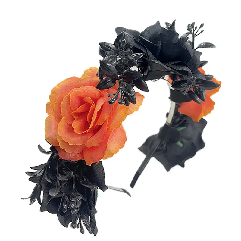 Blue White Rose Headband for Cosplay Party & Halloween - Image 44