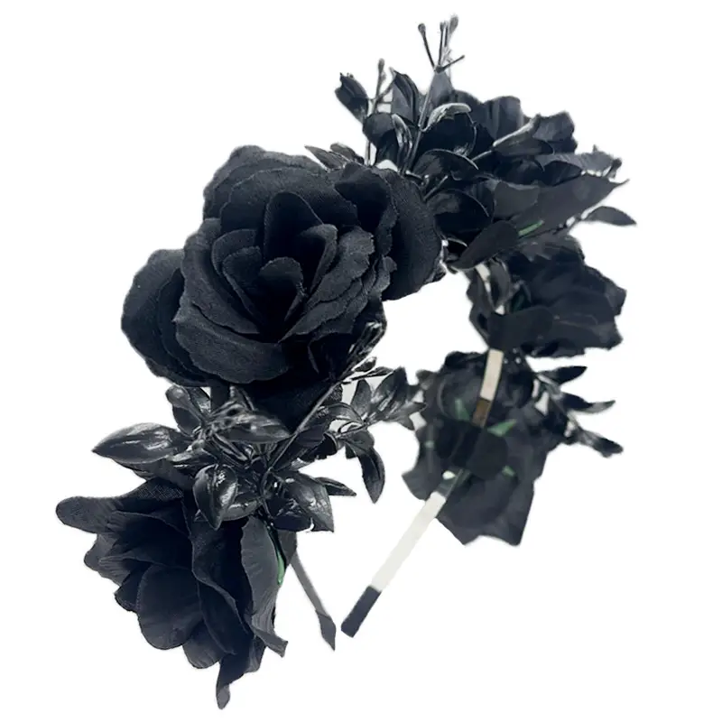 Blue White Rose Headband for Cosplay Party & Halloween - Image 45
