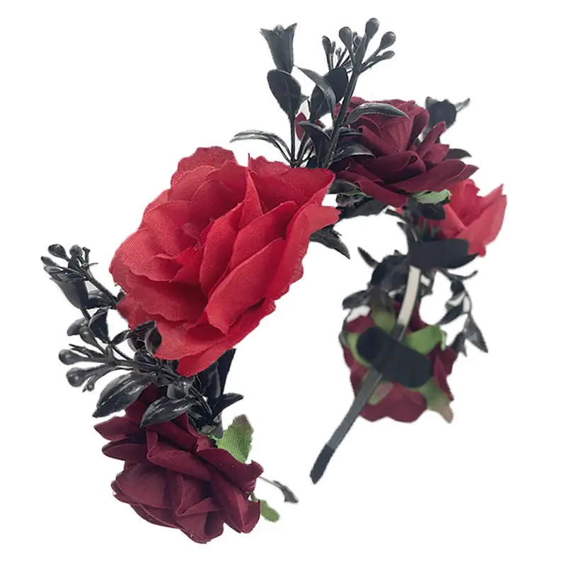 Blue White Rose Headband for Cosplay Party & Halloween - Image 49
