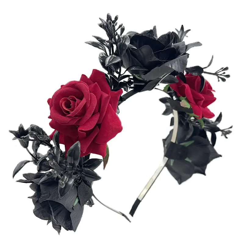 Blue White Rose Headband for Cosplay Party & Halloween - Image 51
