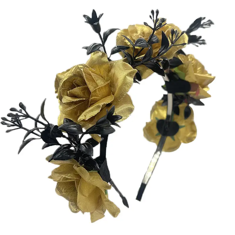 Blue White Rose Headband for Cosplay Party & Halloween - Image 52