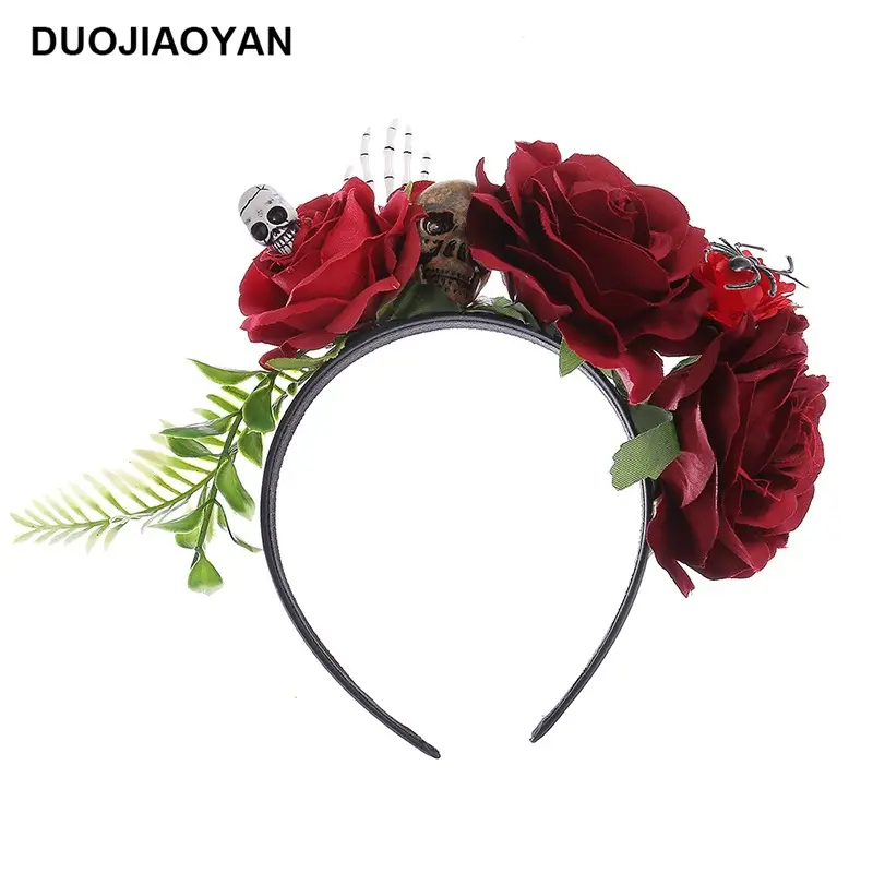 Blue White Rose Headband for Cosplay Party & Halloween - Image 54