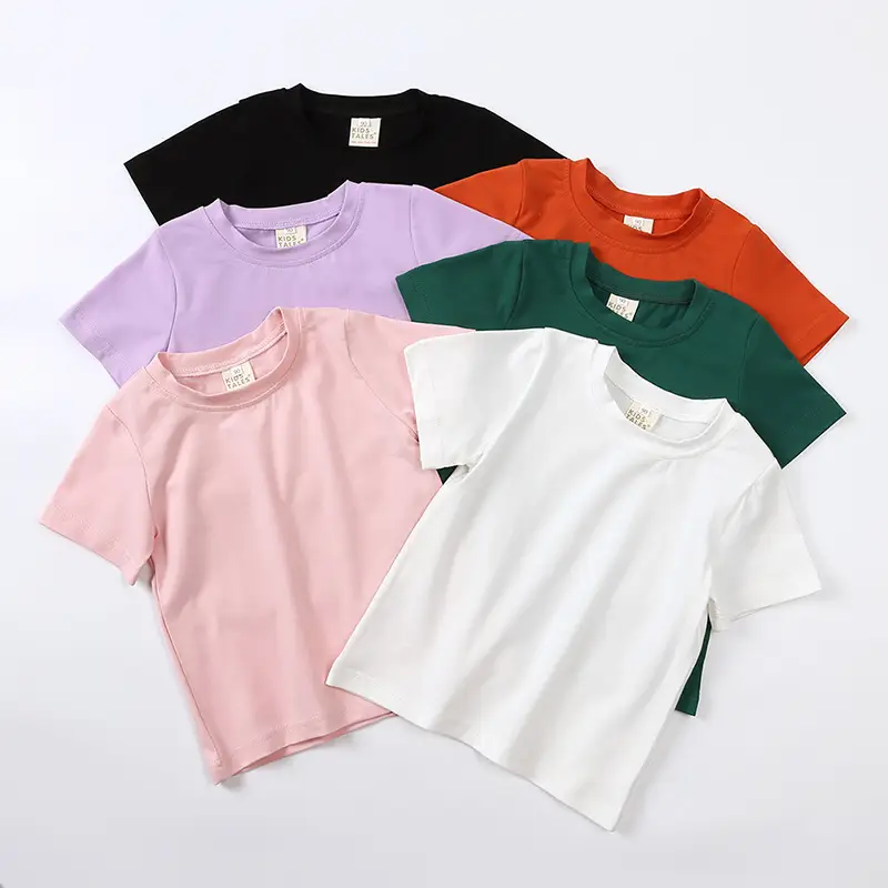 Lilac Cotton T-Shirt for Kids Summer Wear - Image 27