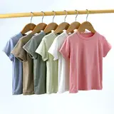 Lilac Cotton T-Shirt for Kids Summer Wear — feature 4