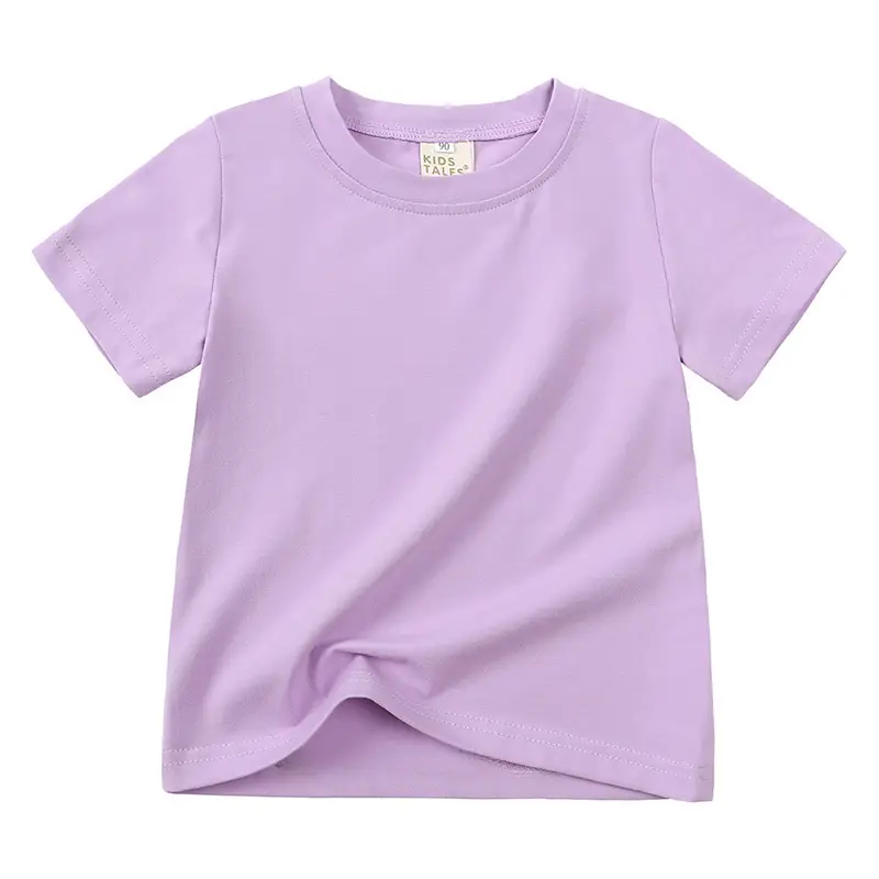Lilac Cotton T-Shirt for Kids Summer Wear - Image 21