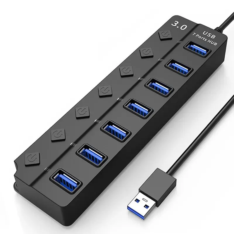 7-Port USB3.0 Hub with Diamond Button - Image 6