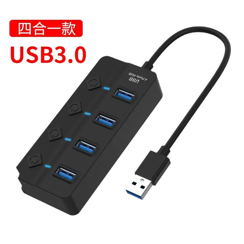7-Port USB3.0 Hub with Diamond Button - Image 2