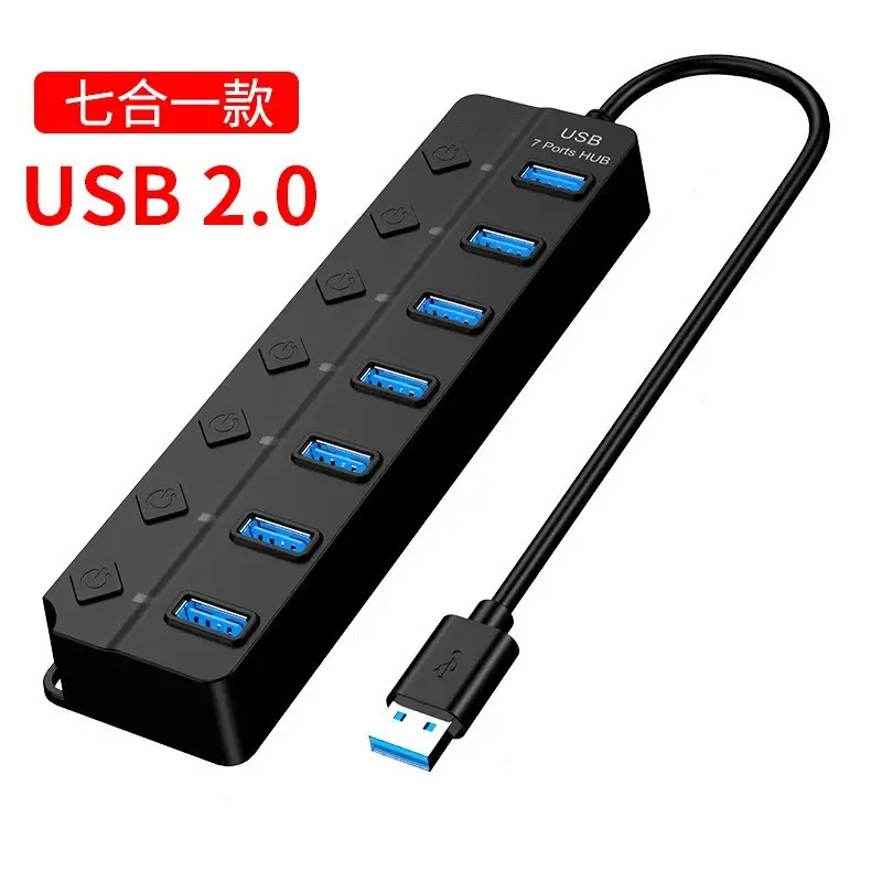 7-Port USB3.0 Hub with Diamond Button - Image 3