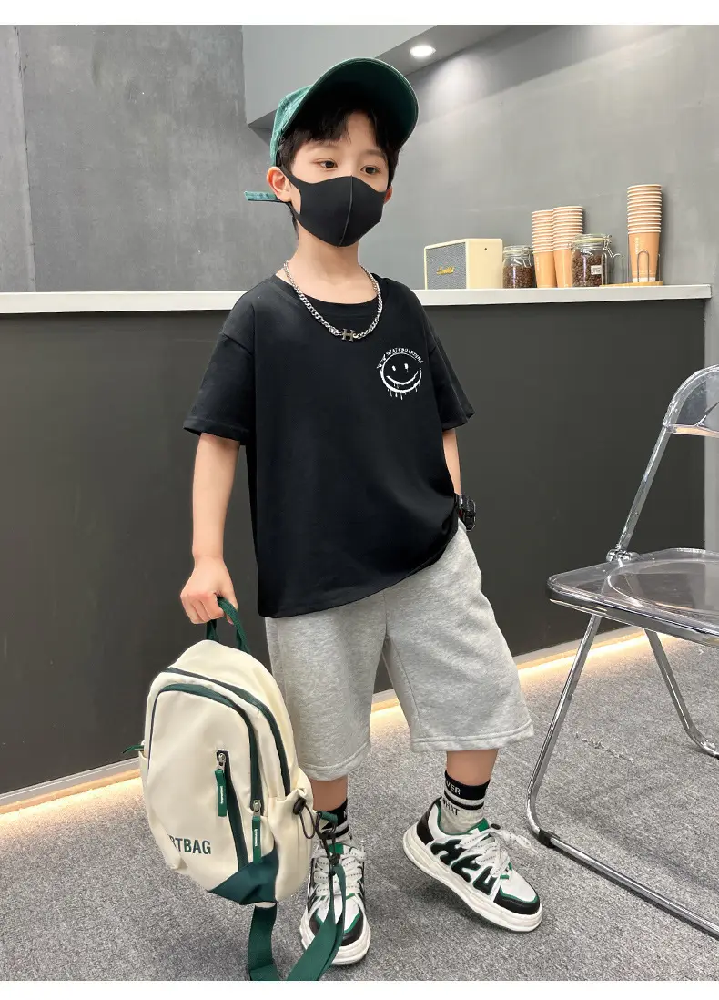 Boys Purple T-Shirt Summer New Style Loose Fit — feature 10